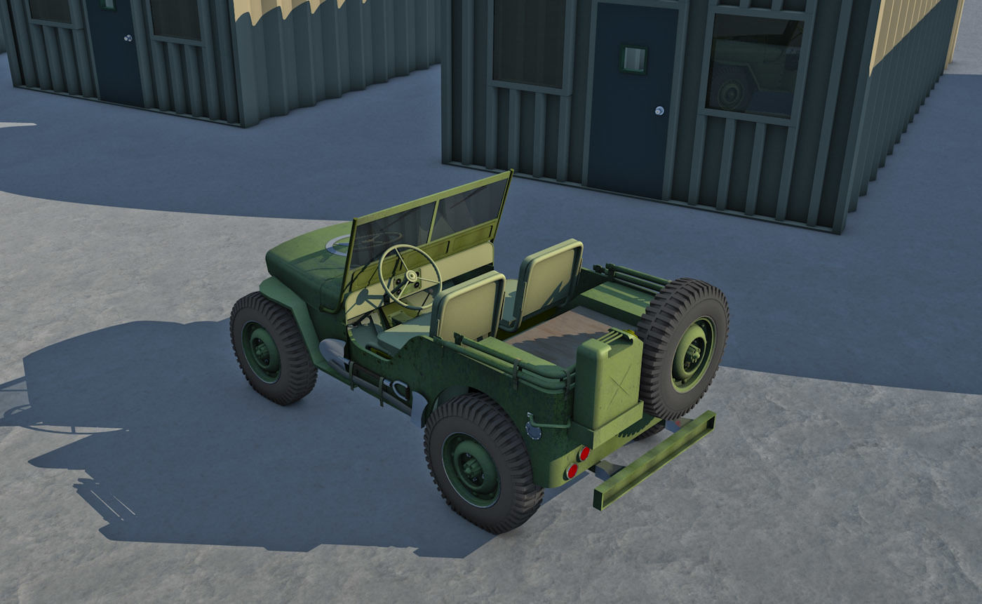 Jeep Willys Military Vehicle 3D model_7
