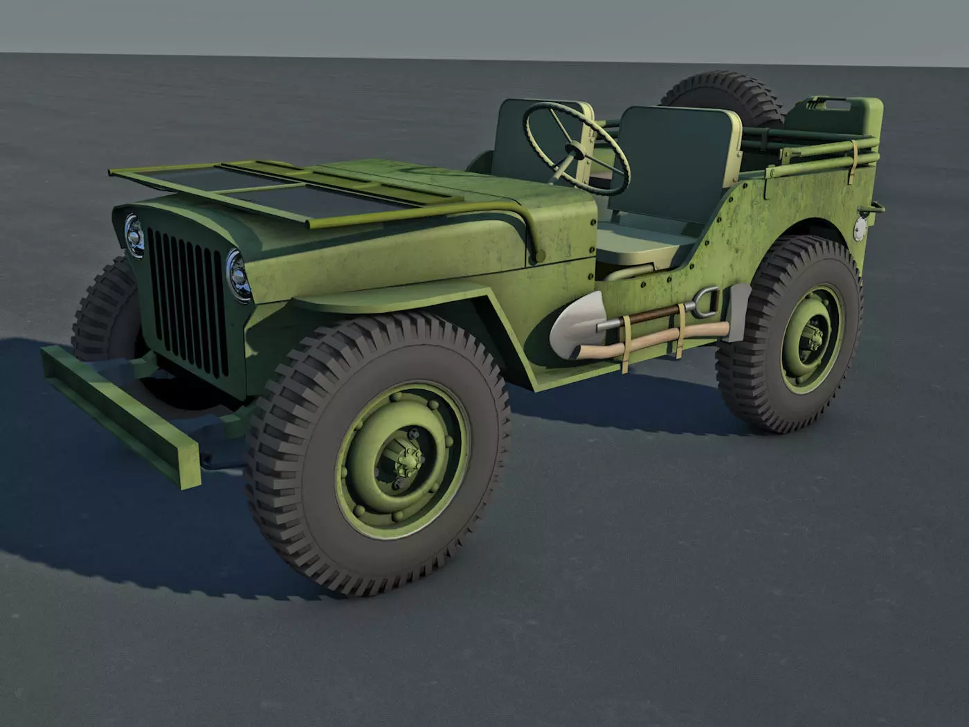 Jeep Willys Military Vehicle 3D model_0