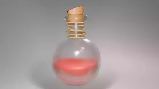 Stylized Health Potion Game Ready Fantasy Prop