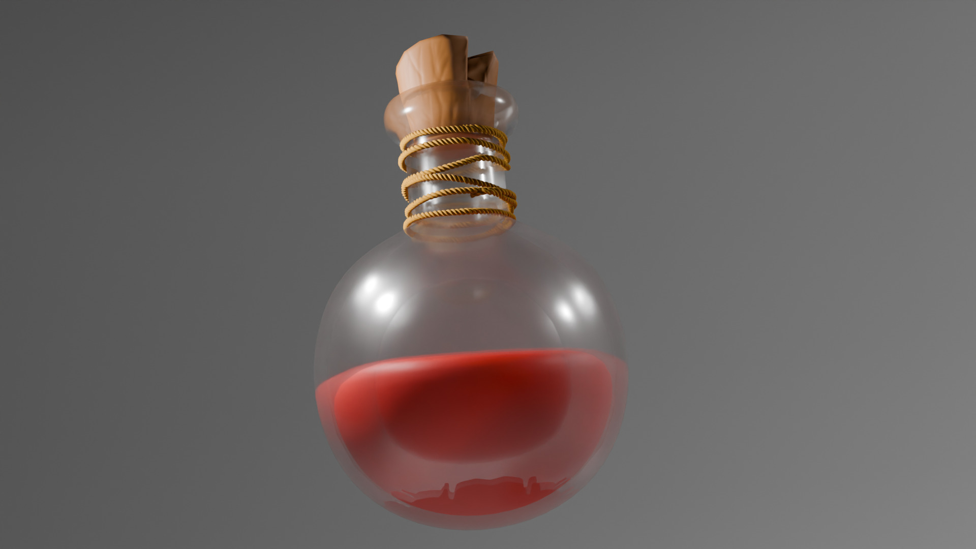 Stylized Health Potion Game Ready Fantasy Prop Low-poly 3D model_2