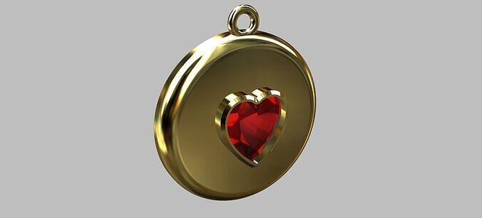 Heart Medal Pendant 3D print model