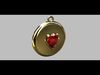 Heart Medal Pendant 3D print model_1