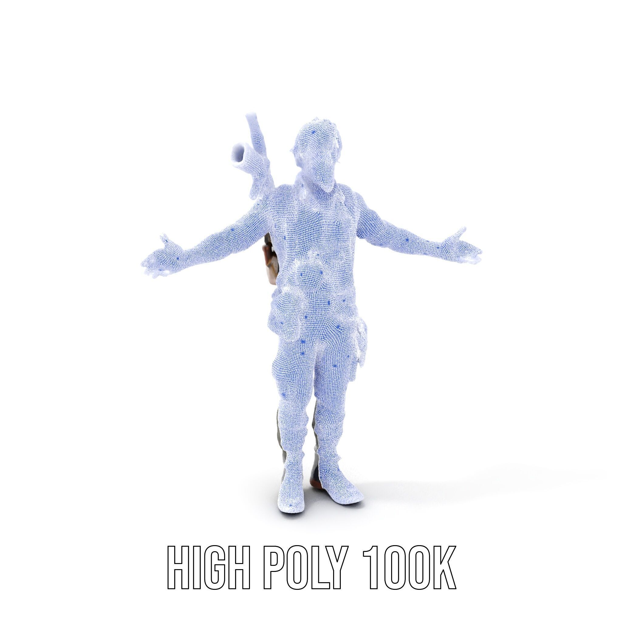 PostApocalyptic Survivalist Character Rigged and Animated Low-poly 3D model_5