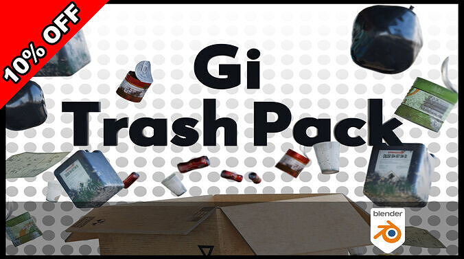 Gi Trash Pack v1 BUDGET EDITION Low-poly 3D model