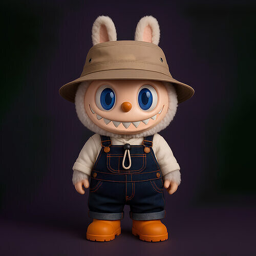 Labubu Overalls The Monsters toy 3D print model