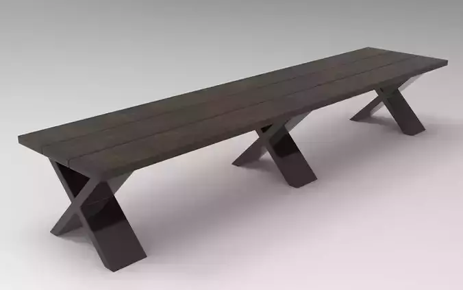 Need Bench Low-poly 3D model Need Bench Low-poly 3D model