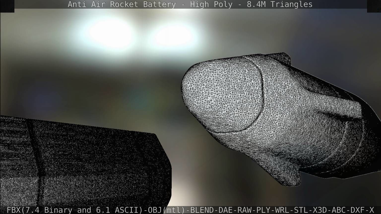Anti Air Rocket Battery High Poly 3D model_150