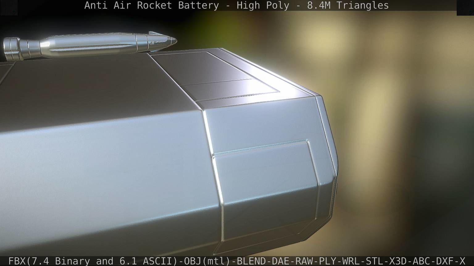 Anti Air Rocket Battery High Poly 3D model_30