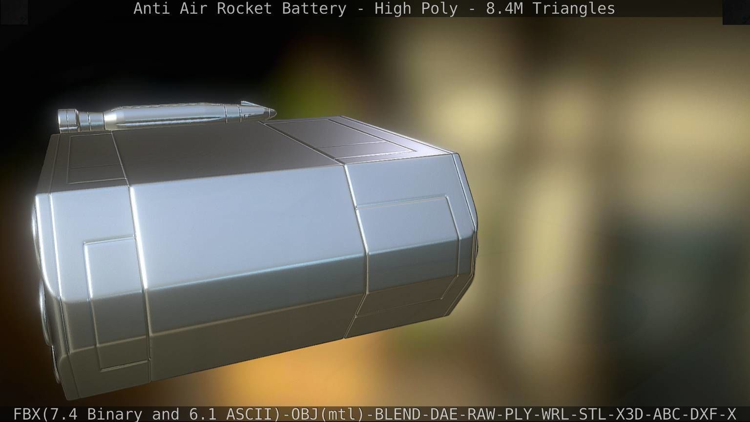 Anti Air Rocket Battery High Poly 3D model_31
