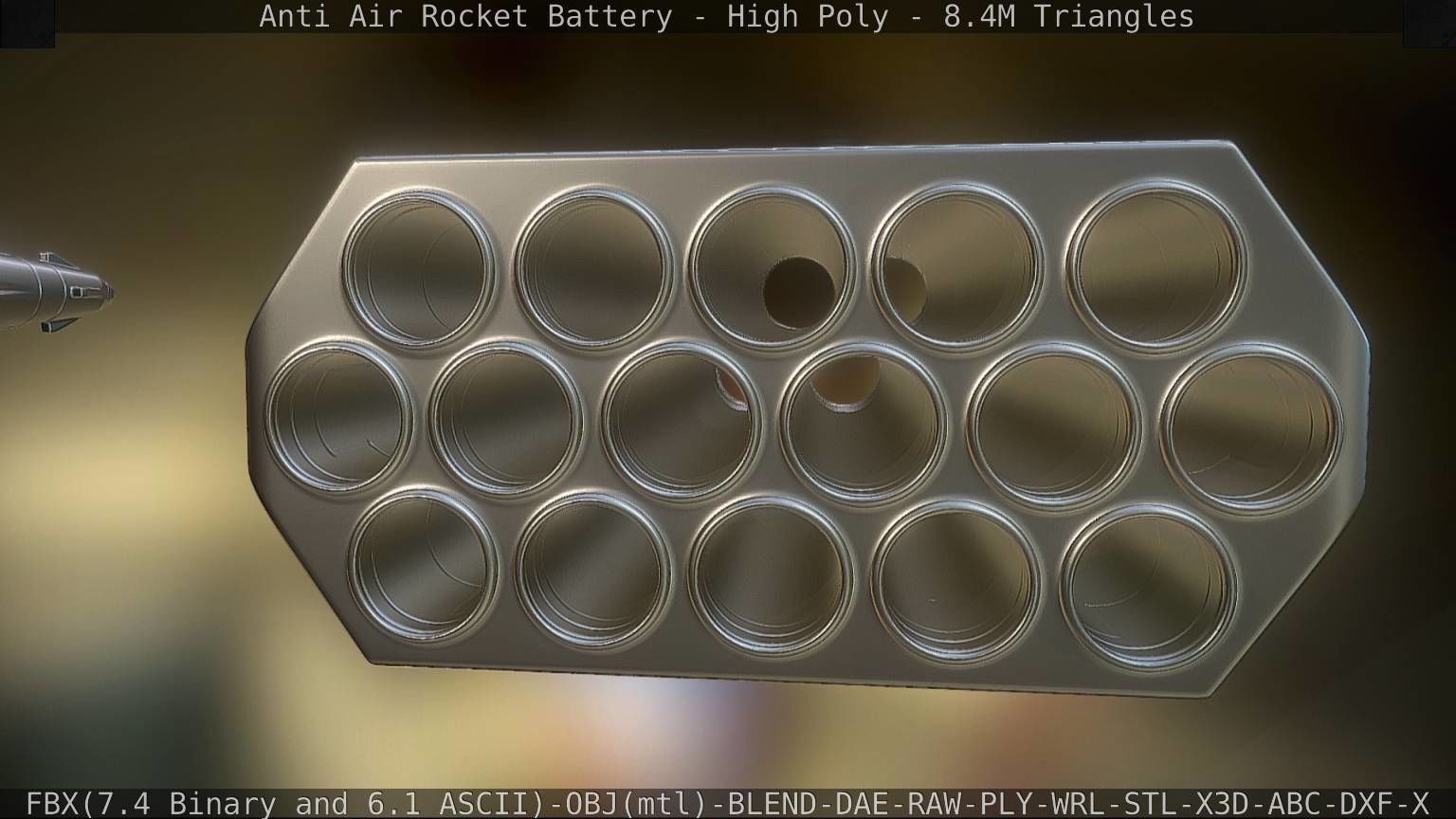 Anti Air Rocket Battery High Poly 3D model_46