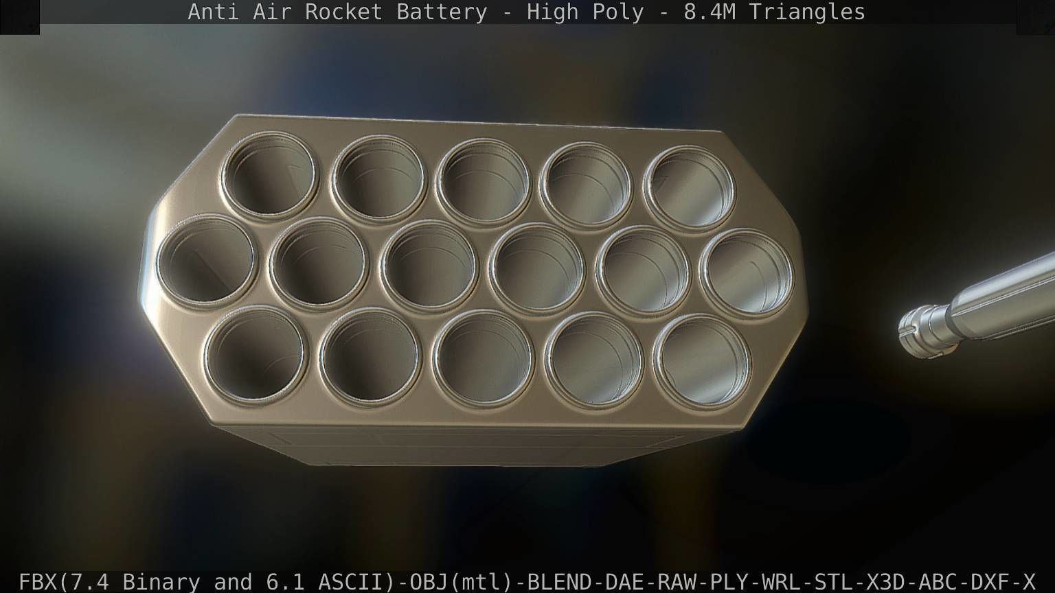 Anti Air Rocket Battery High Poly 3D model_20