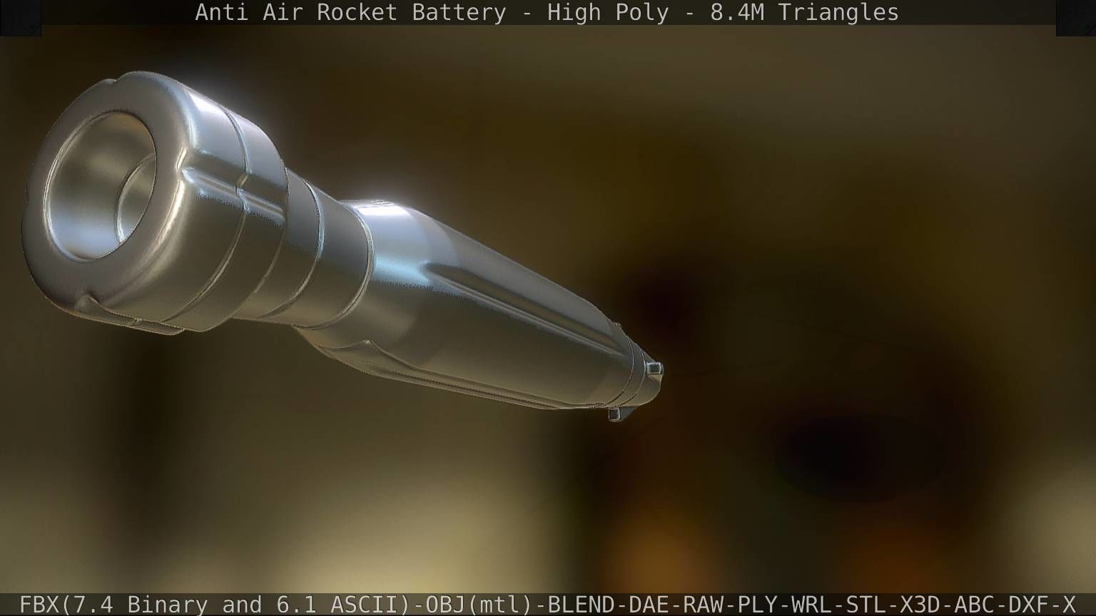 Anti Air Rocket Battery High Poly 3D model_81