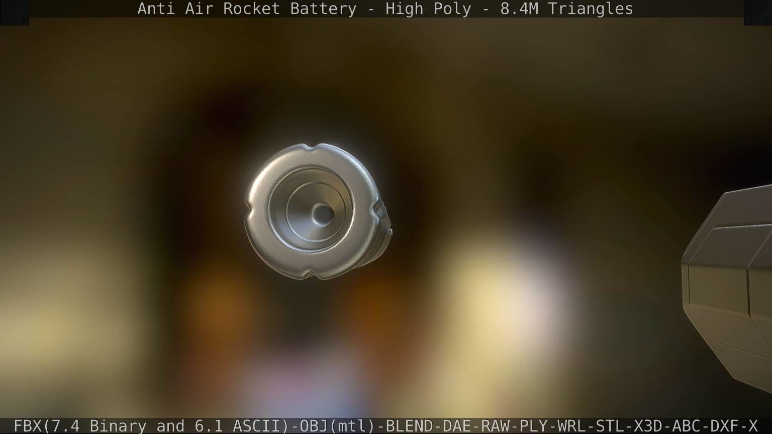 Anti Air Rocket Battery High Poly 3D model_80
