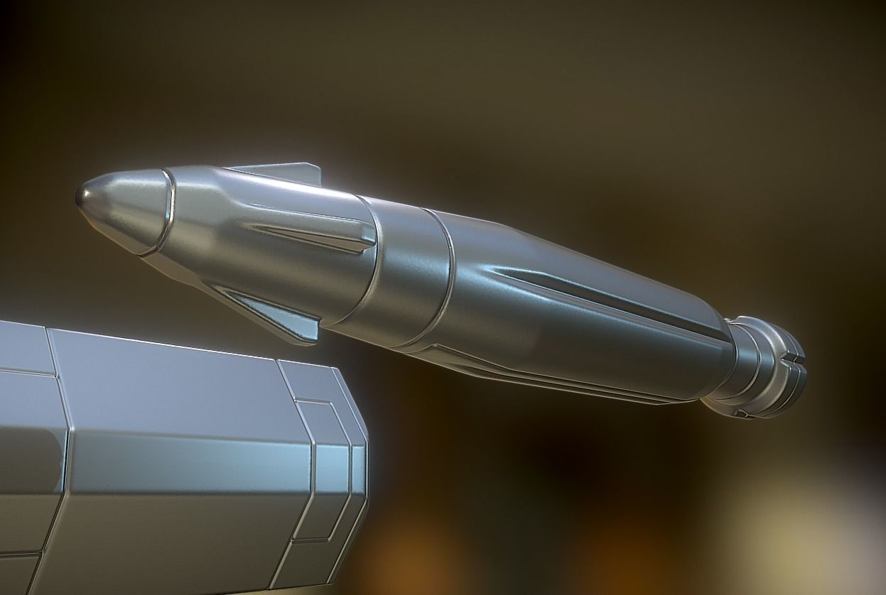 Anti Air Rocket Battery High Poly 3D model_6