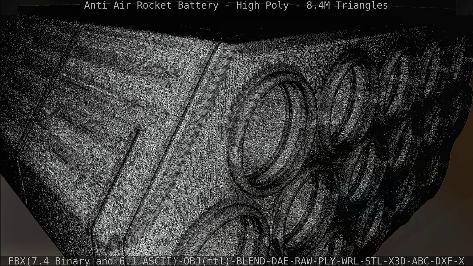 Anti Air Rocket Battery High Poly 3D model_144