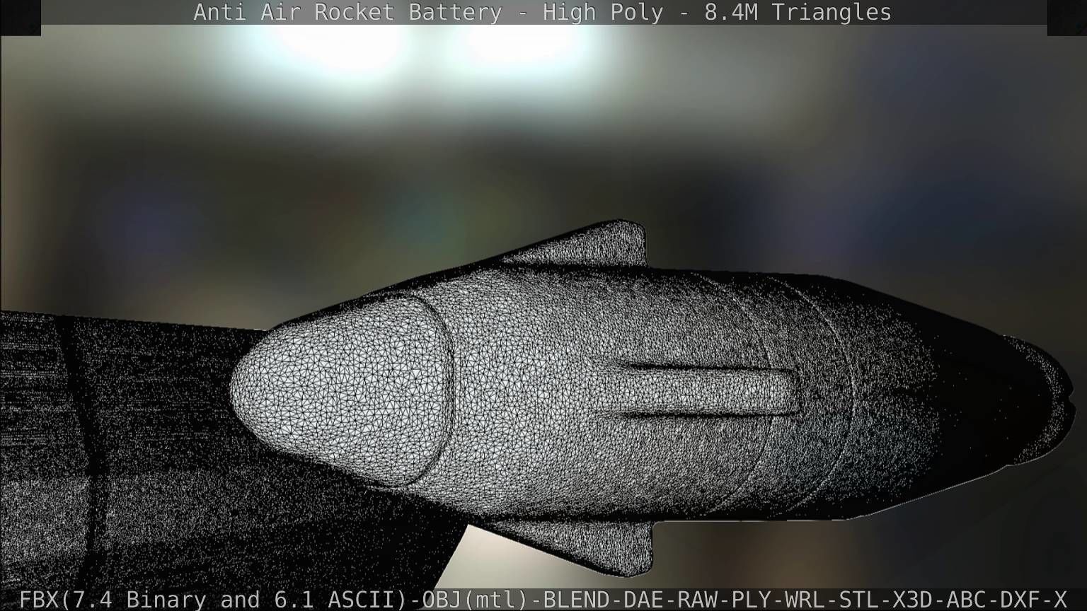 Anti Air Rocket Battery High Poly 3D model_155