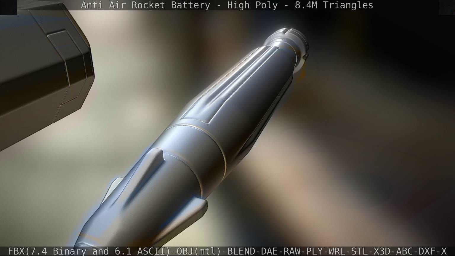 Anti Air Rocket Battery High Poly 3D model_67