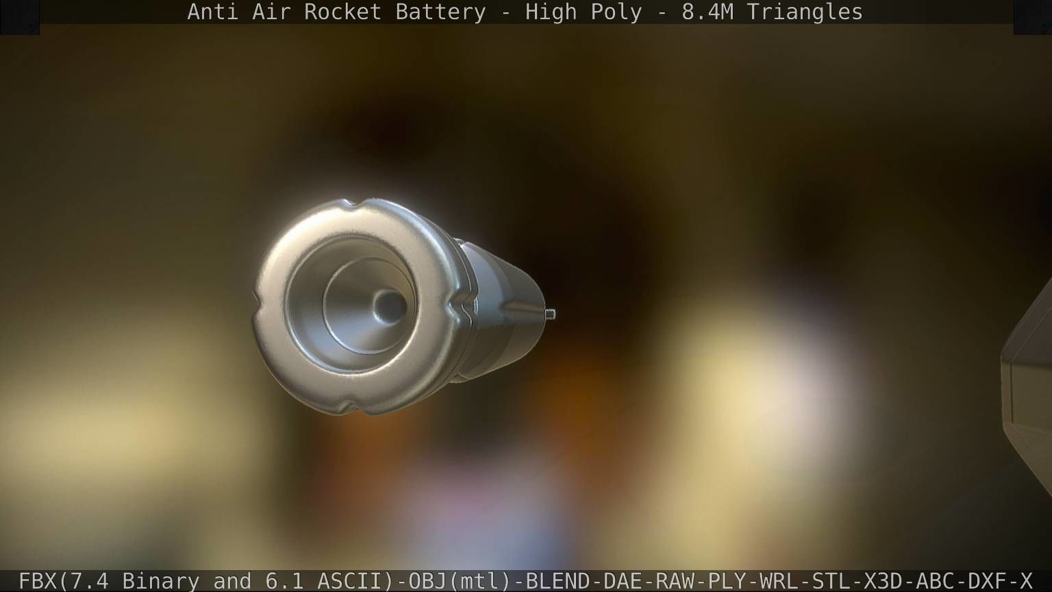 Anti Air Rocket Battery High Poly 3D model_79