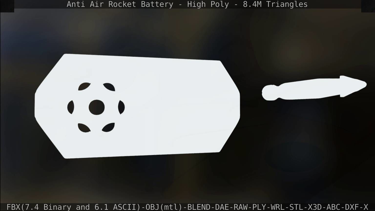 Anti Air Rocket Battery High Poly 3D model_175