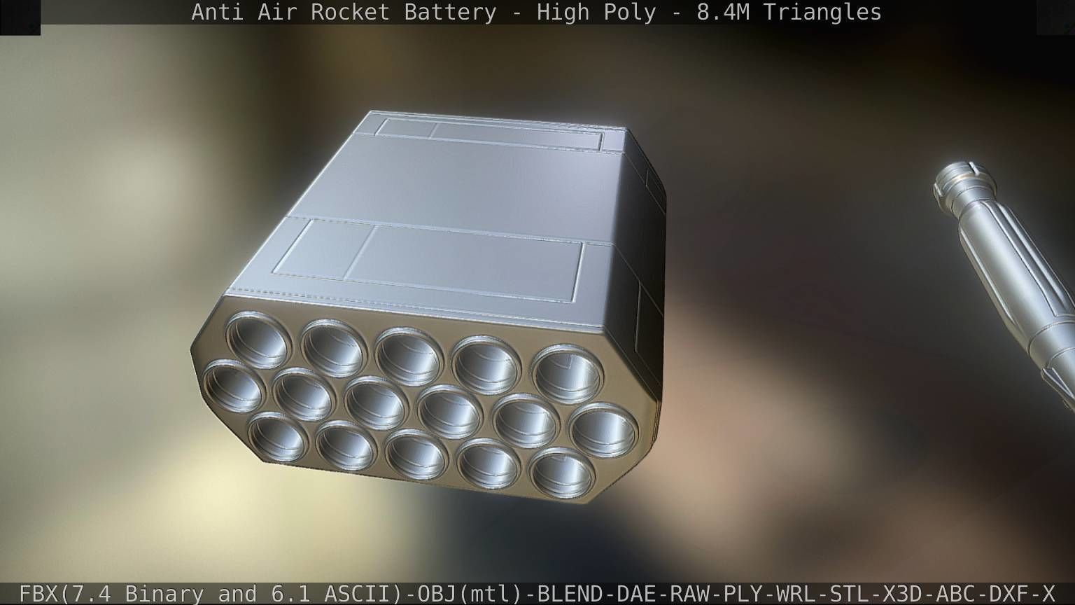 Anti Air Rocket Battery High Poly 3D model_59
