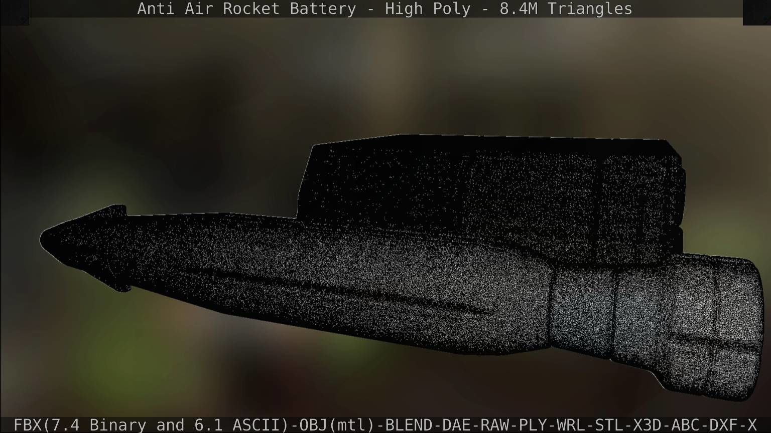 Anti Air Rocket Battery High Poly 3D model_162