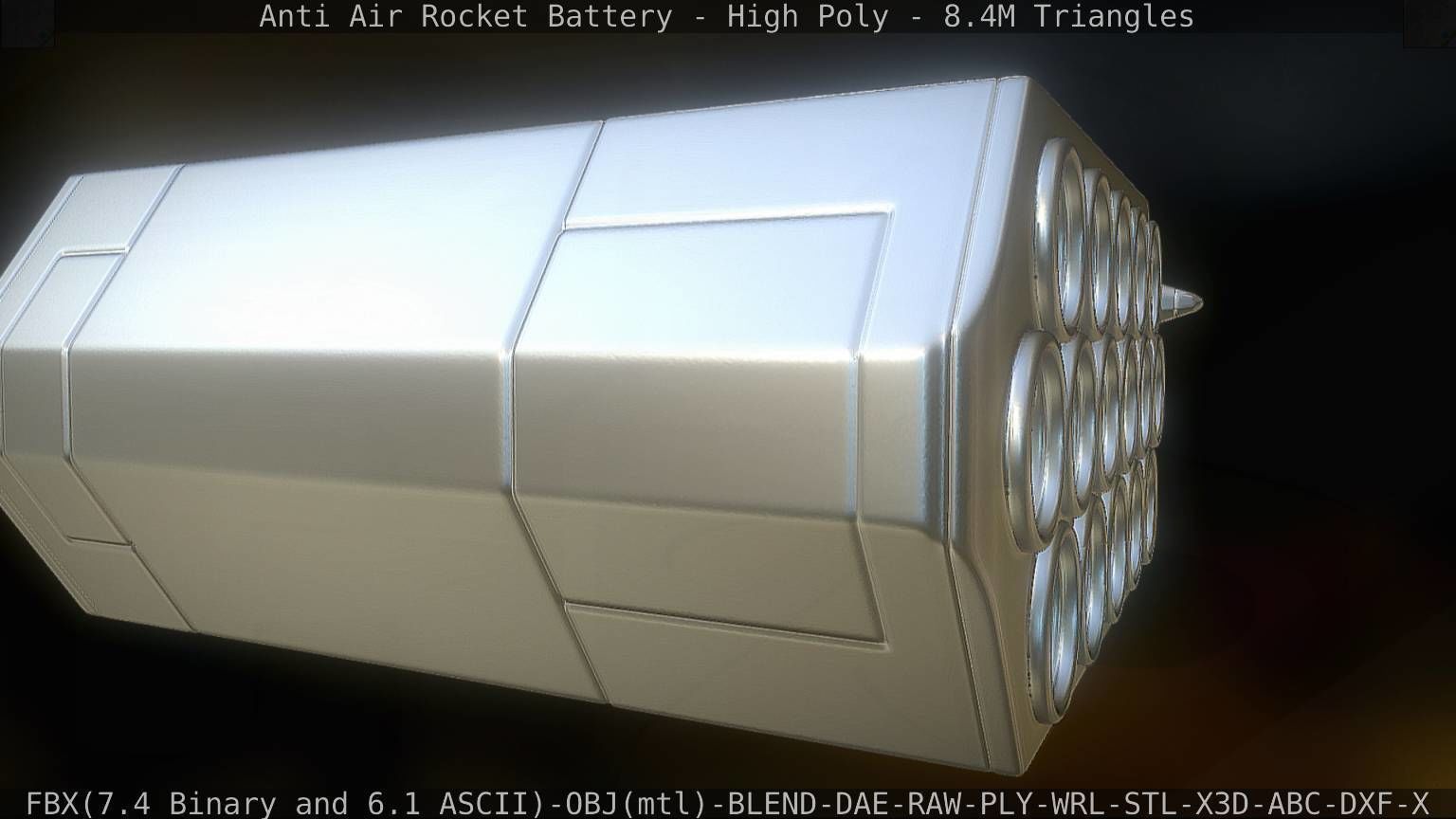 Anti Air Rocket Battery High Poly 3D model_51