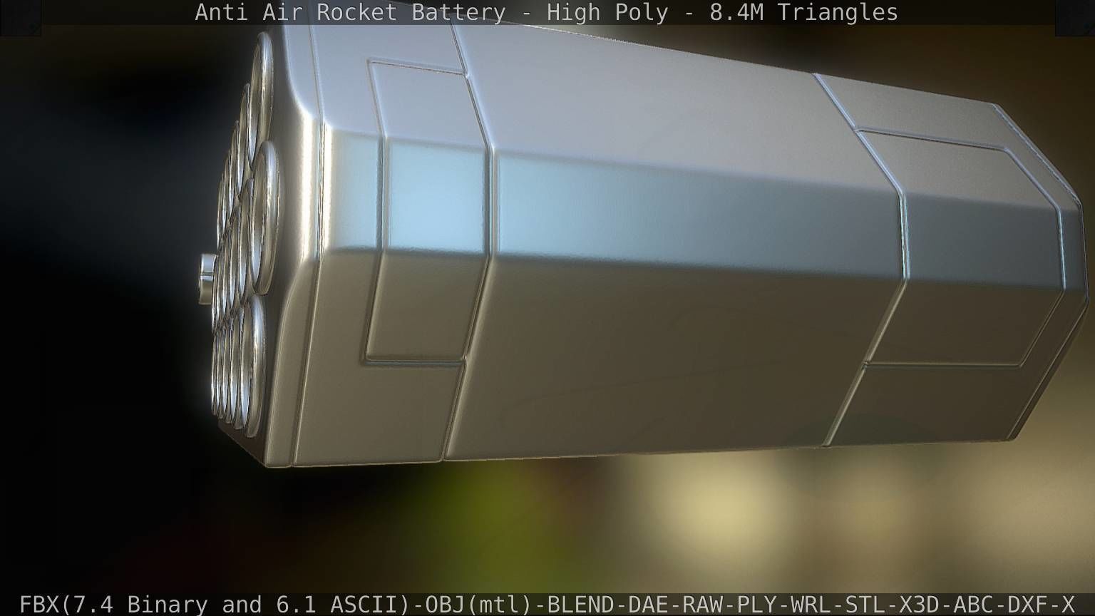 Anti Air Rocket Battery High Poly 3D model_47