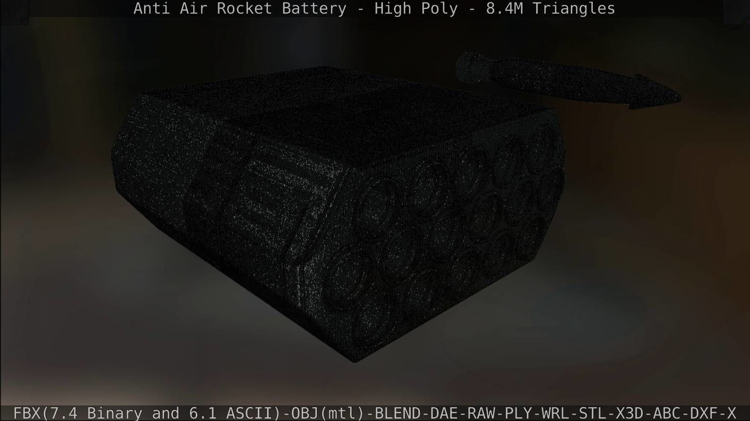 Anti Air Rocket Battery High Poly 3D model_116