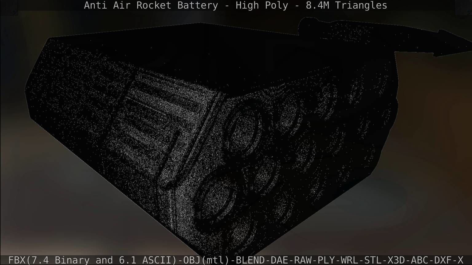 Anti Air Rocket Battery High Poly 3D model_117
