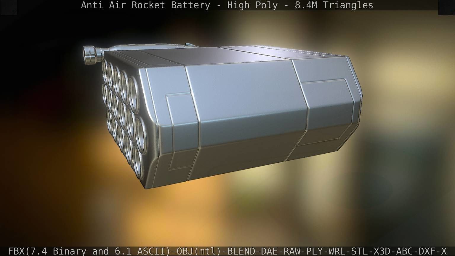 Anti Air Rocket Battery High Poly 3D model_33
