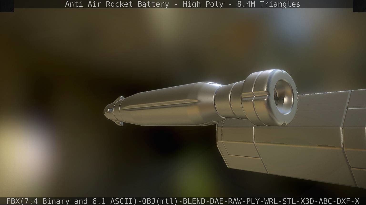 Anti Air Rocket Battery High Poly 3D model_77