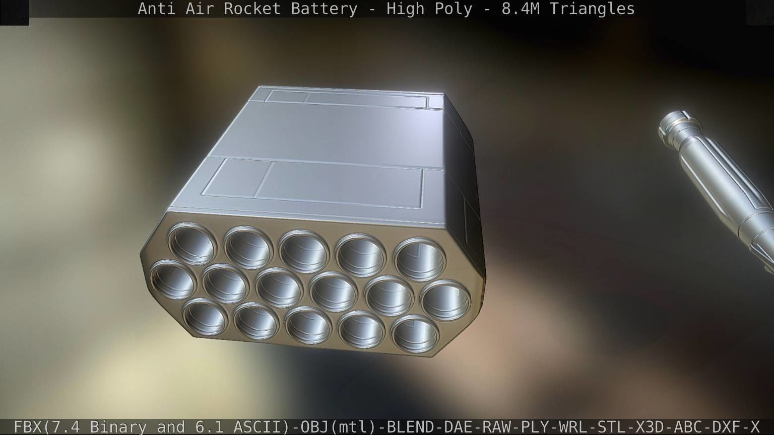 Anti Air Rocket Battery High Poly 3D model_58
