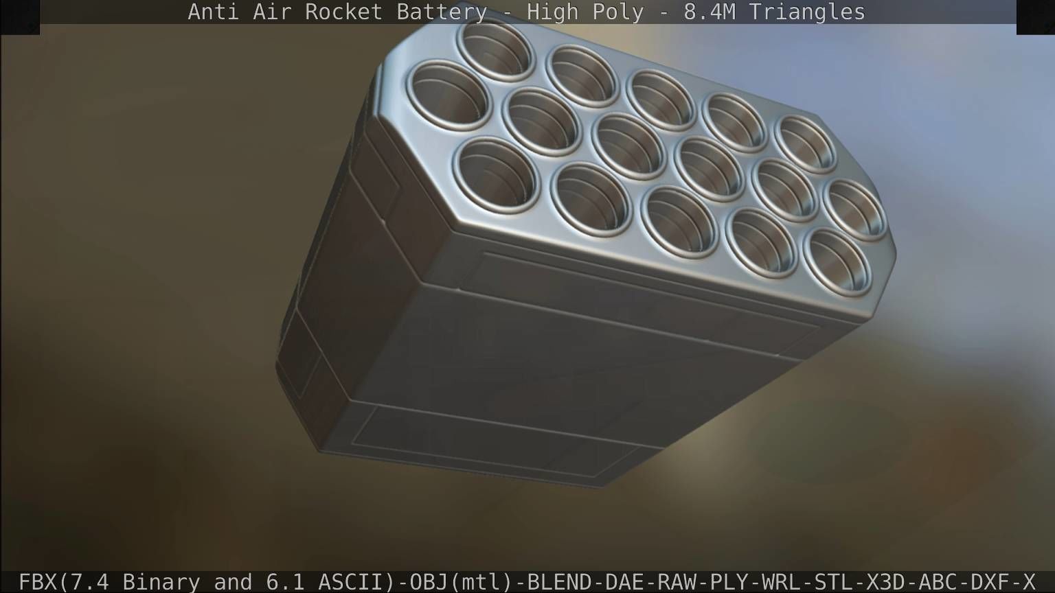 Anti Air Rocket Battery High Poly 3D model_191