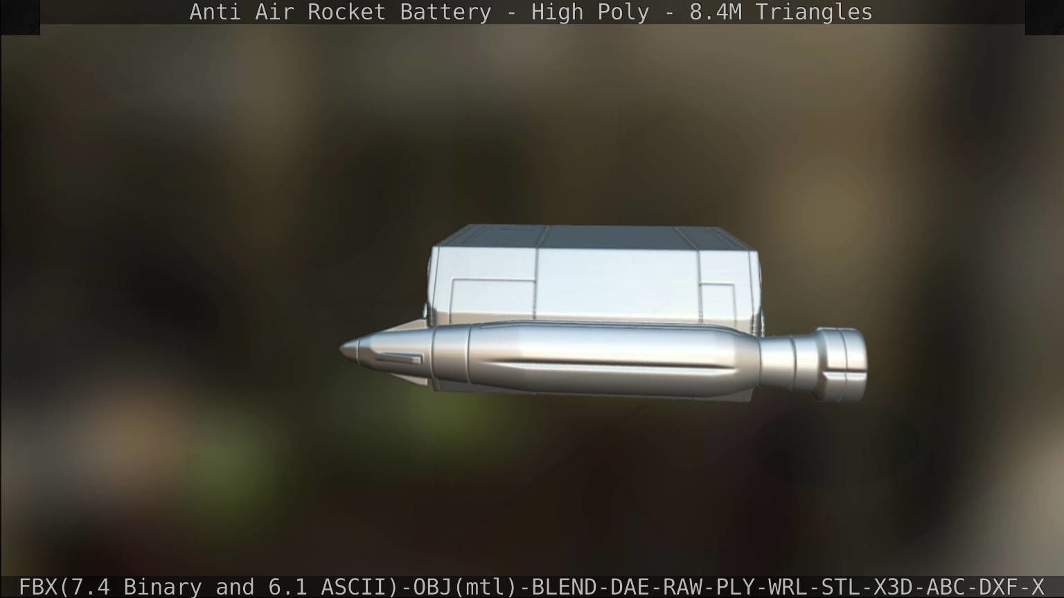 Anti Air Rocket Battery High Poly 3D model_194