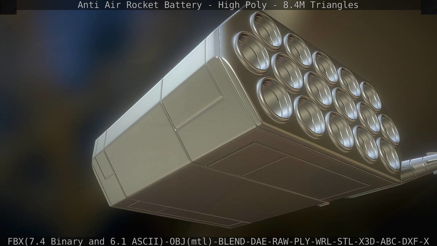 Anti Air Rocket Battery High Poly 3D model_97