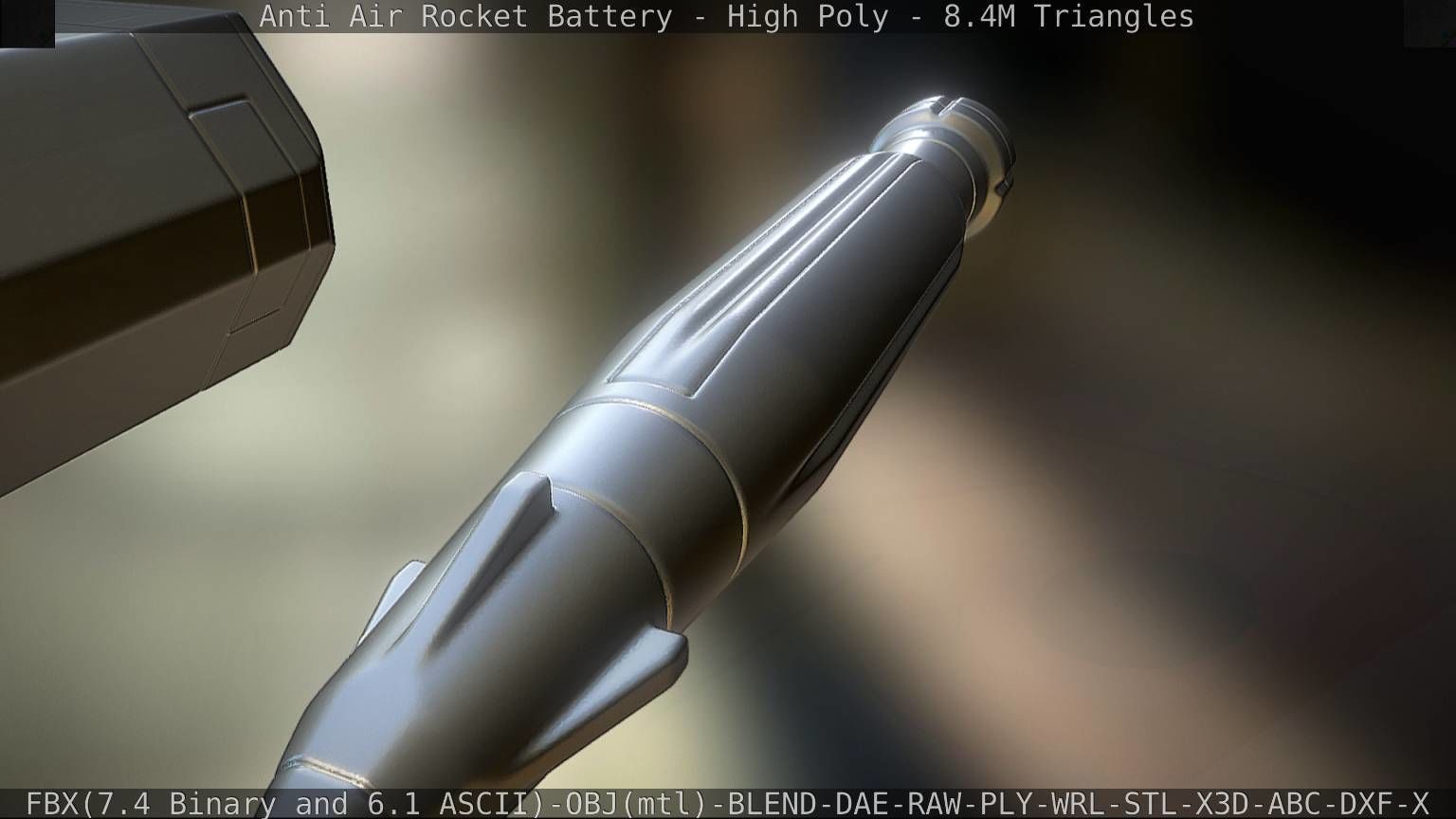 Anti Air Rocket Battery High Poly 3D model_65