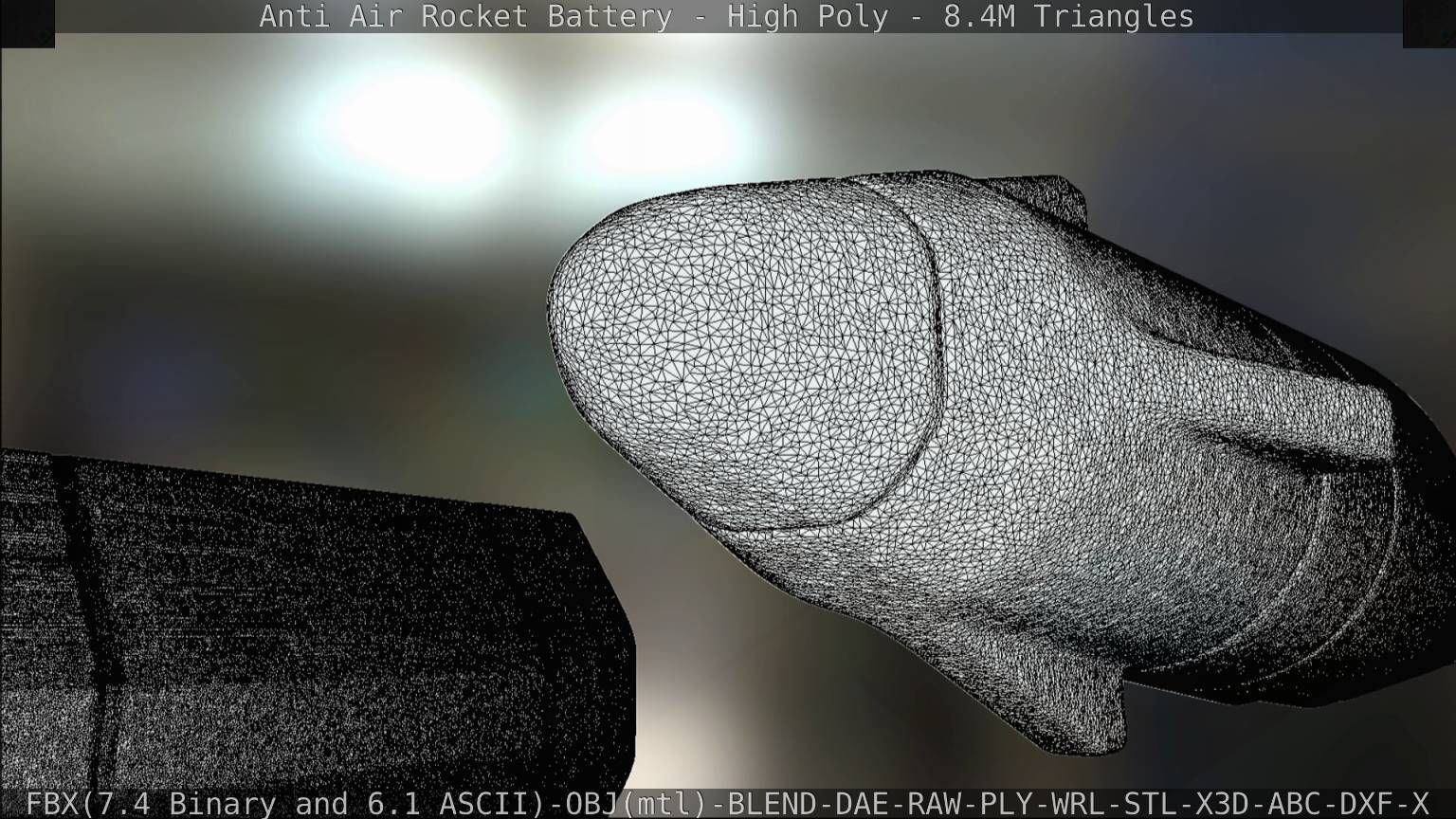 Anti Air Rocket Battery High Poly 3D model_149