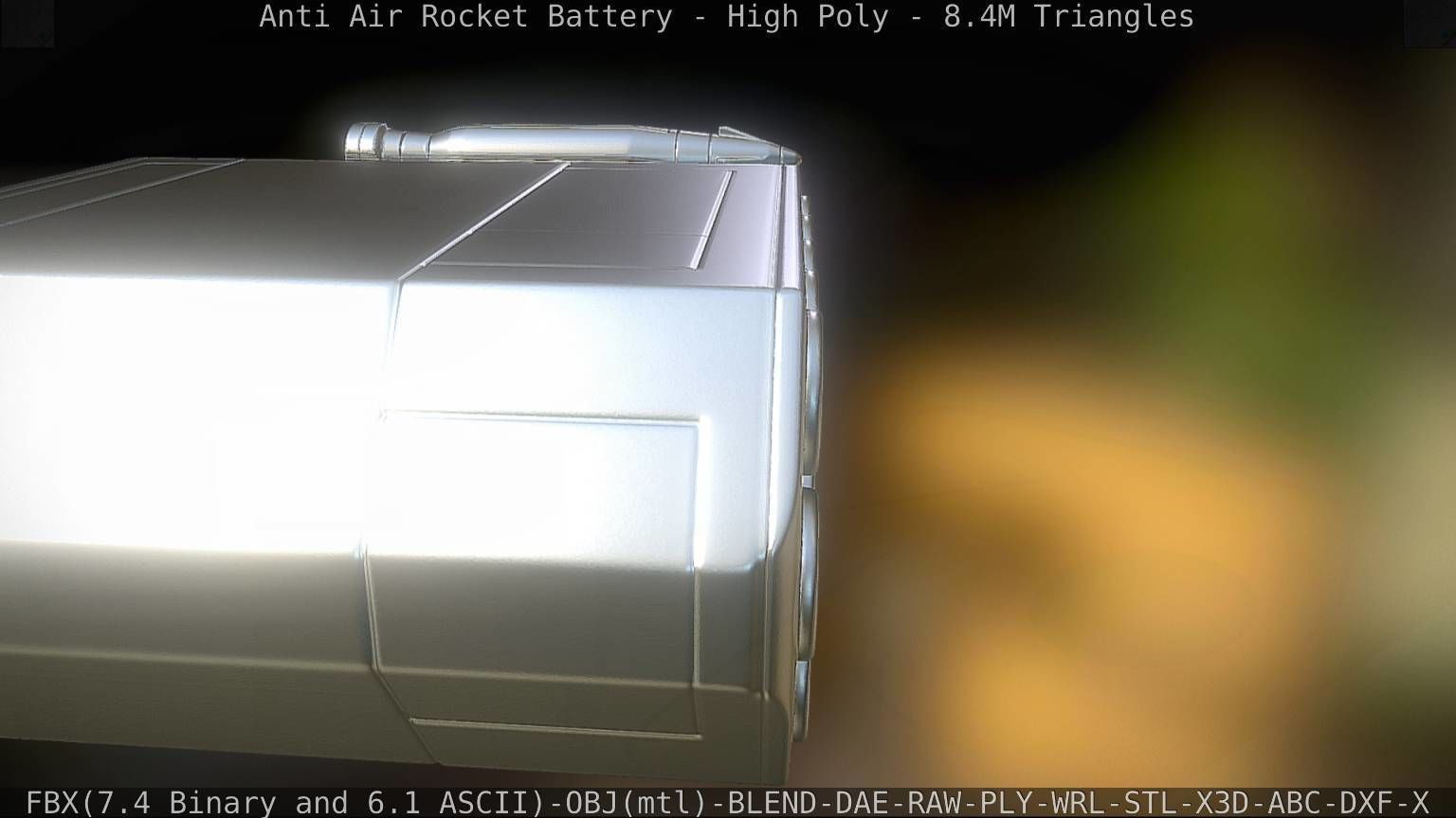Anti Air Rocket Battery High Poly 3D model_32