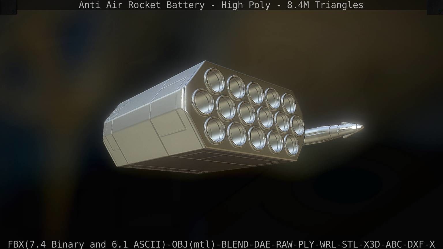Anti Air Rocket Battery High Poly 3D model_102