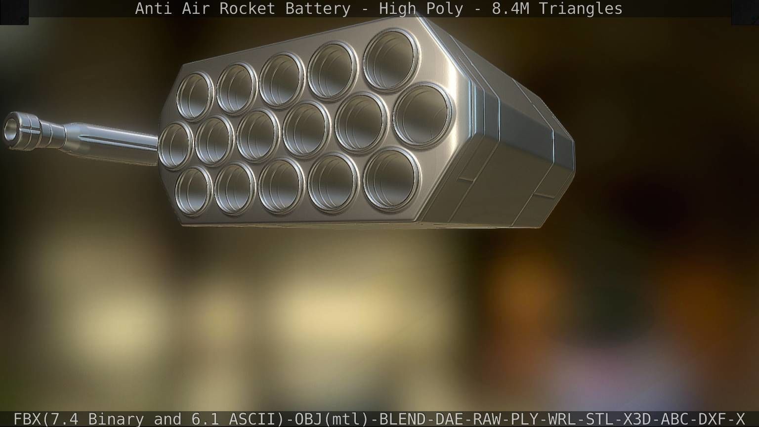 Anti Air Rocket Battery High Poly 3D model_37