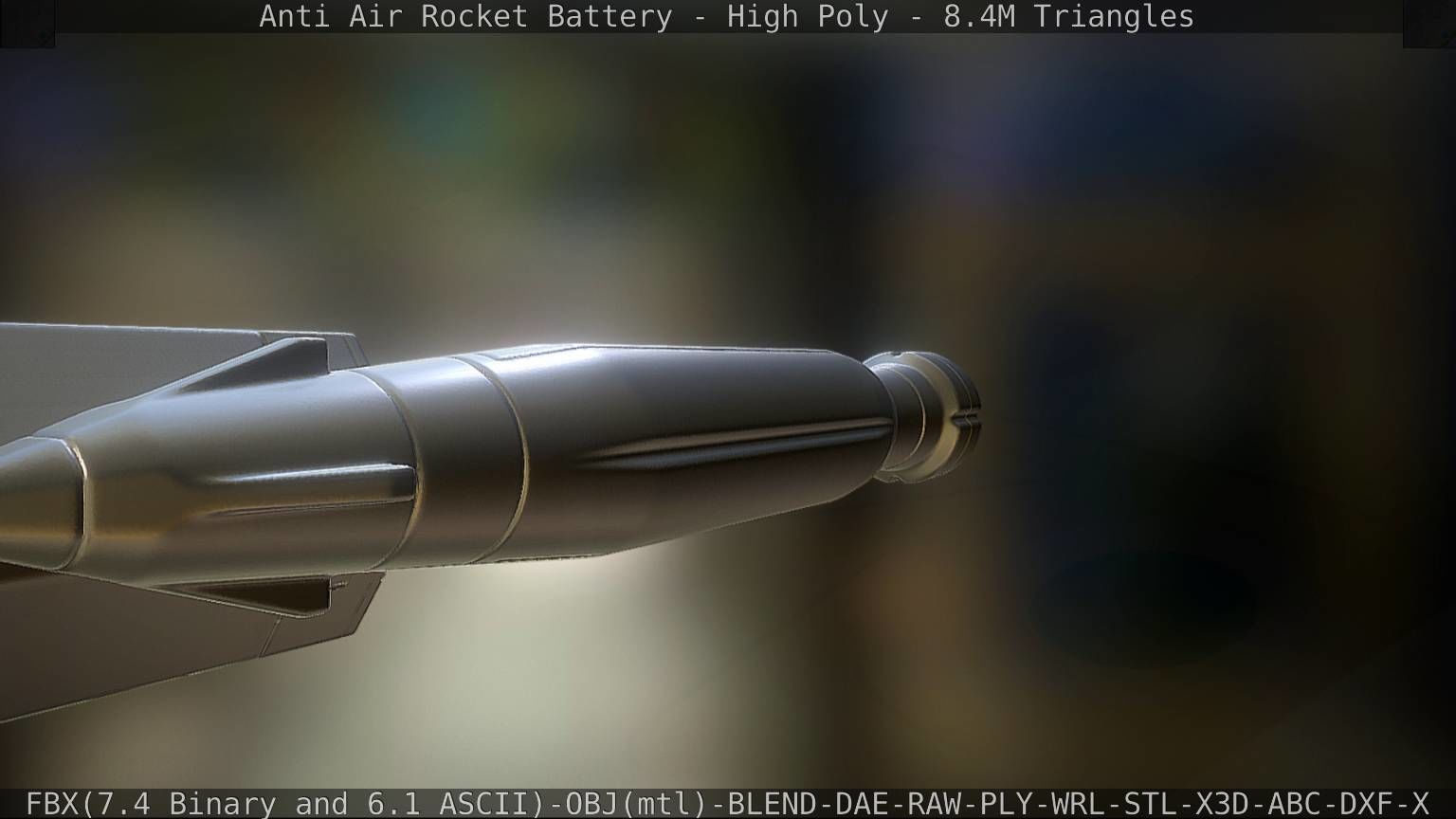 Anti Air Rocket Battery High Poly 3D model_88
