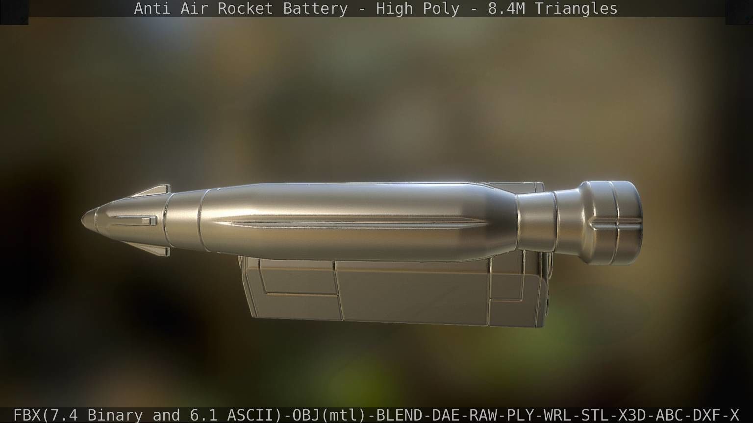 Anti Air Rocket Battery High Poly 3D model_76