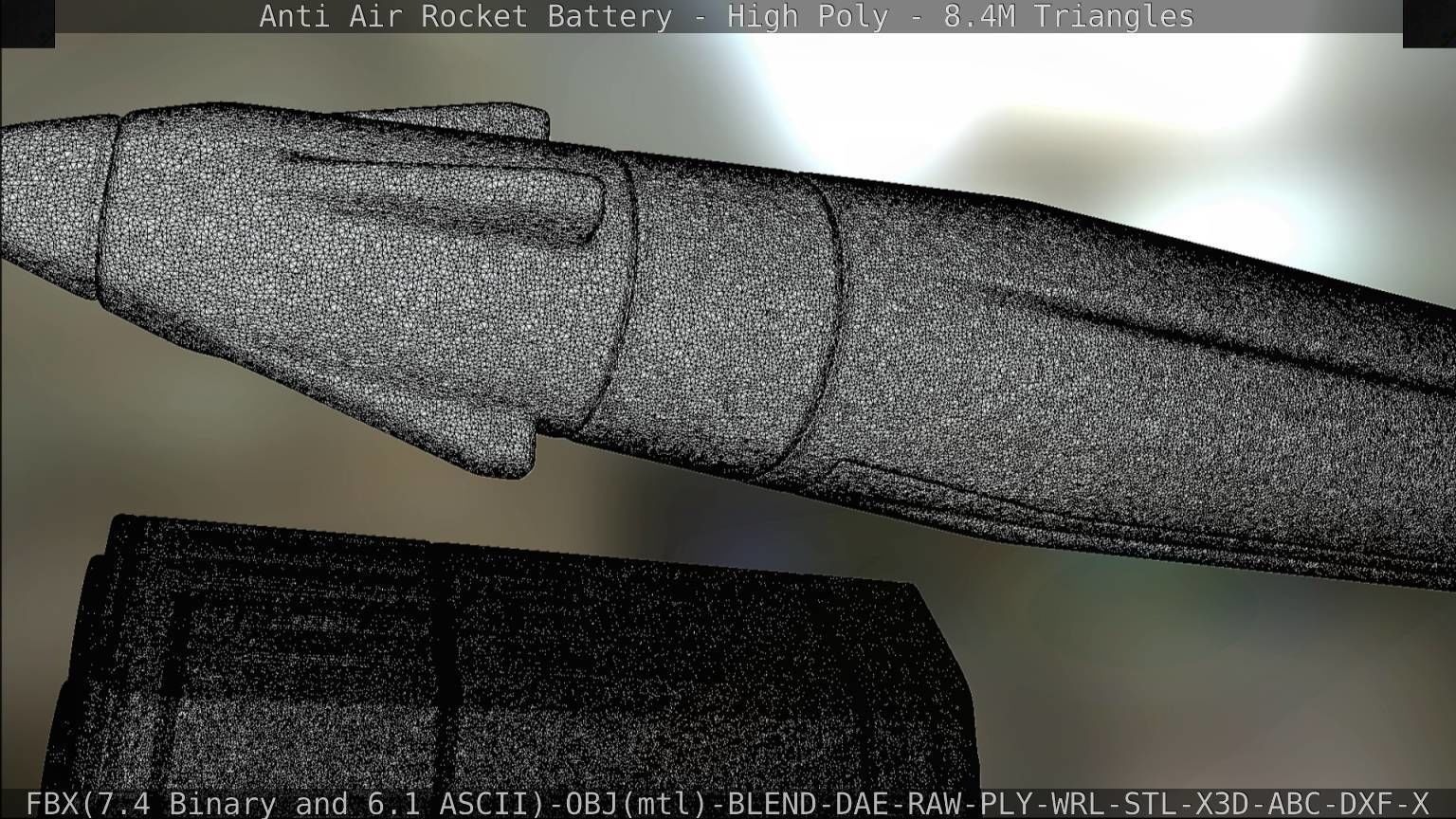 Anti Air Rocket Battery High Poly 3D model_146