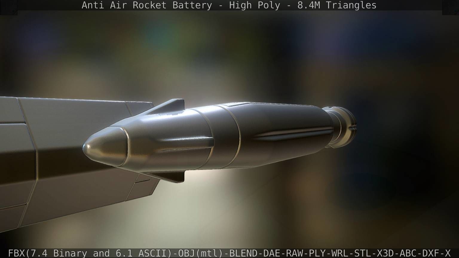 Anti Air Rocket Battery High Poly 3D model_71
