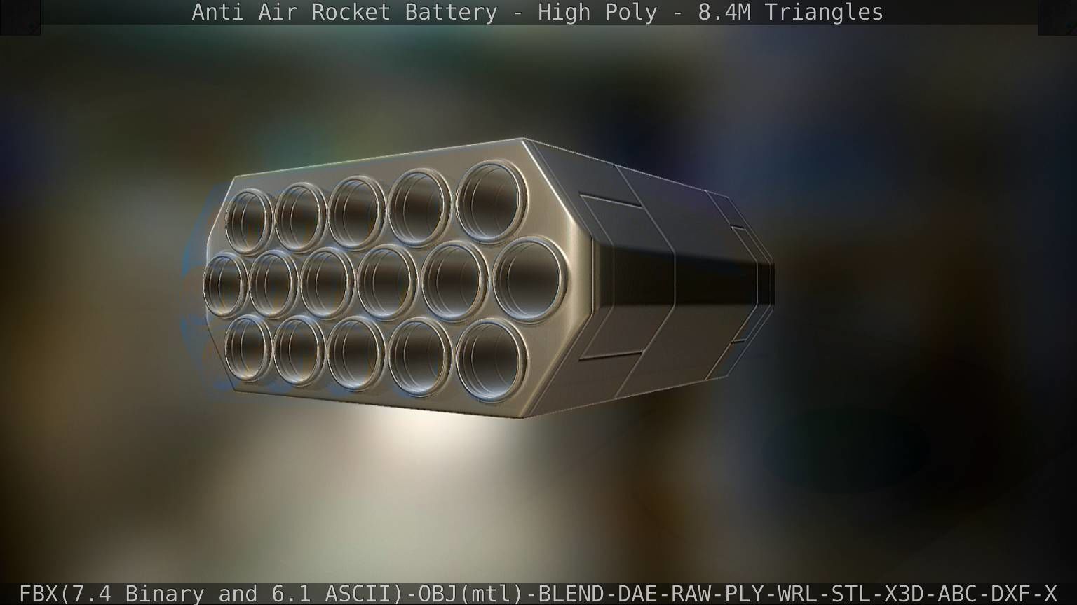 Anti Air Rocket Battery High Poly 3D model_92