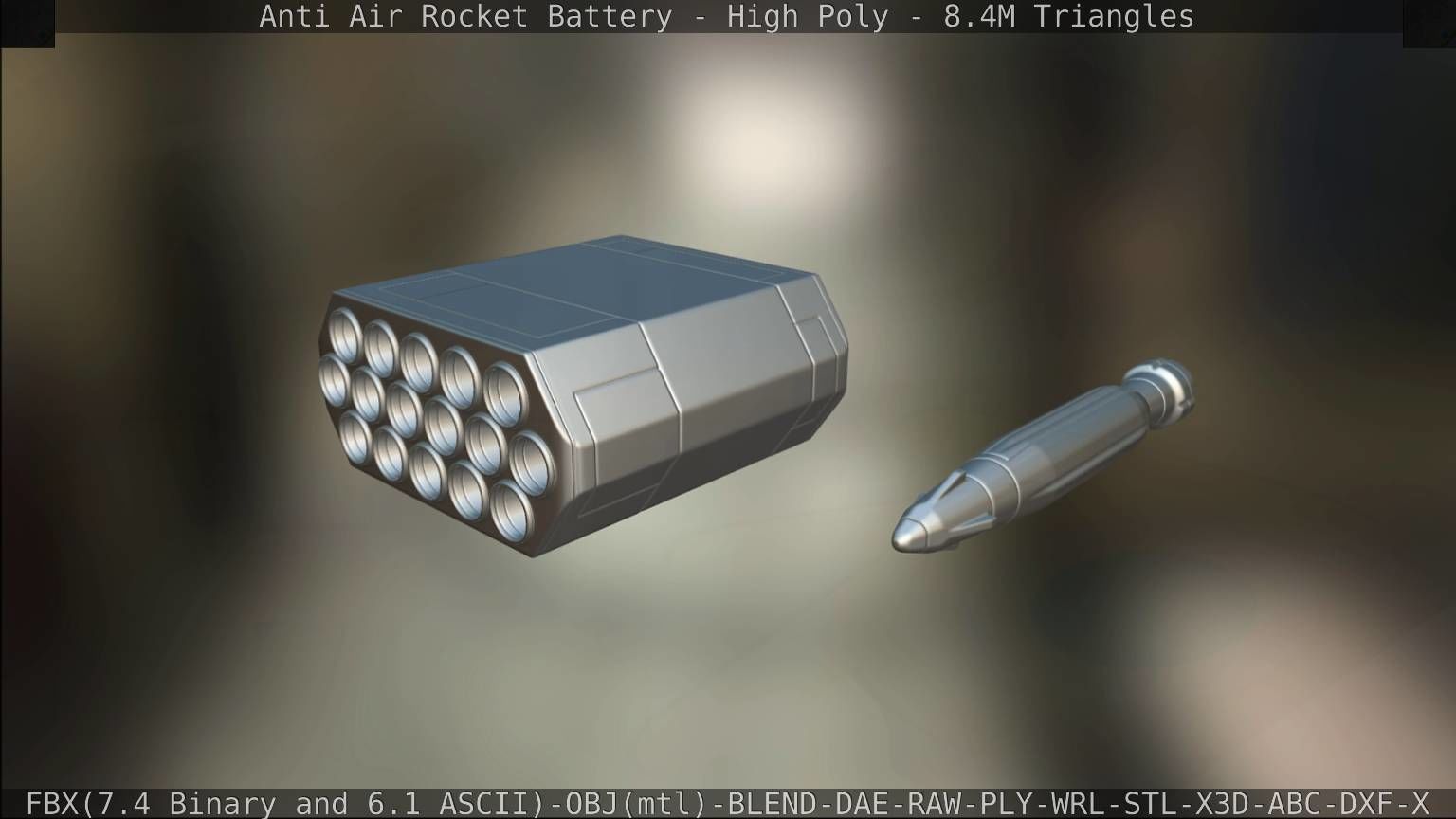 Anti Air Rocket Battery High Poly 3D model_197