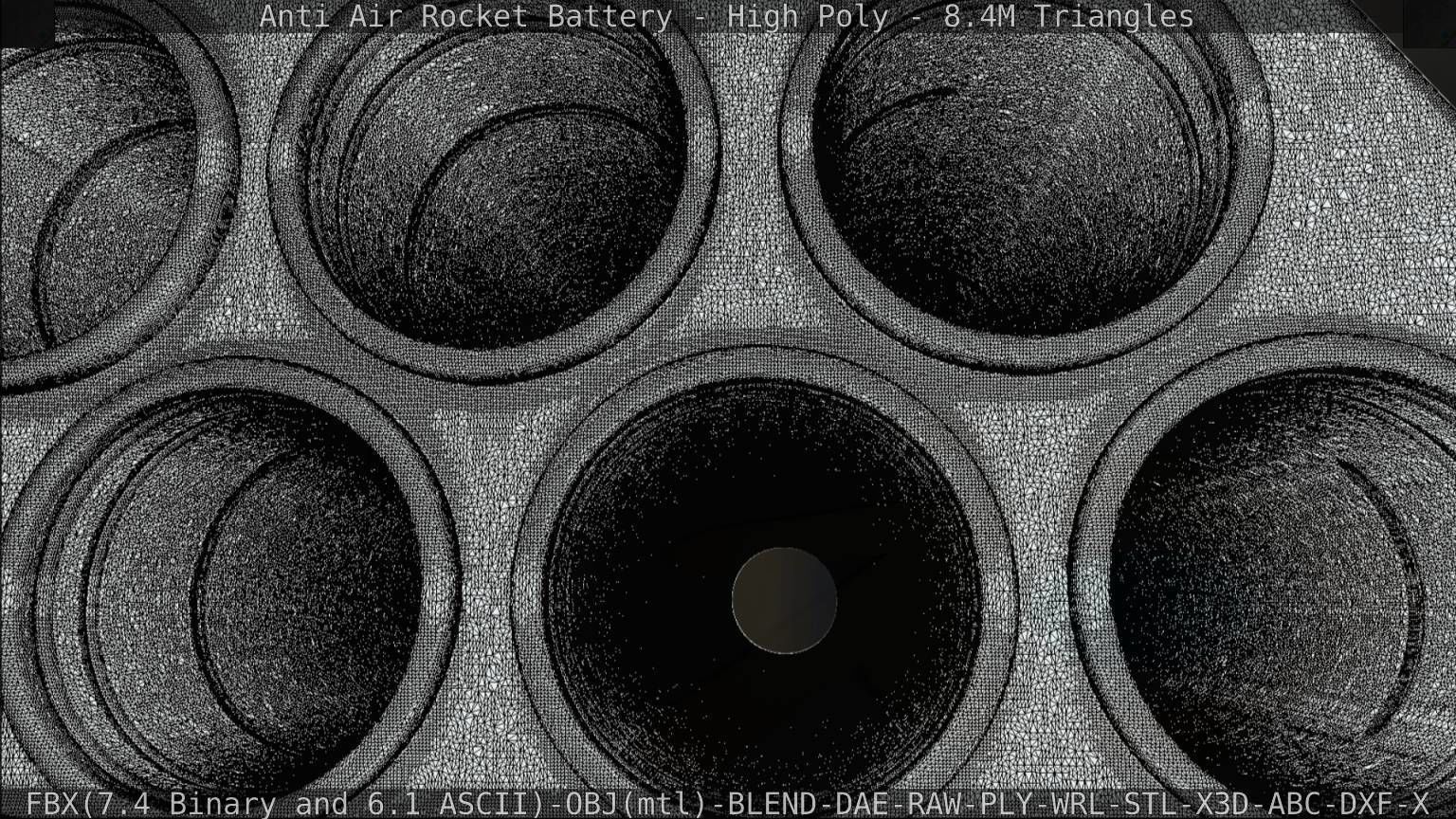 Anti Air Rocket Battery High Poly 3D model_138