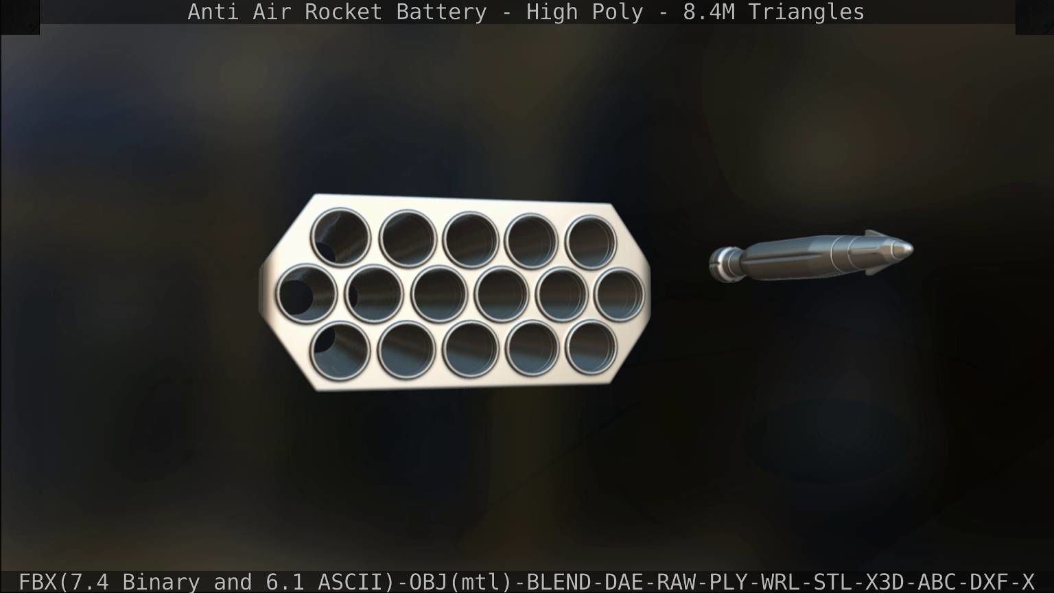 Anti Air Rocket Battery High Poly 3D model_181