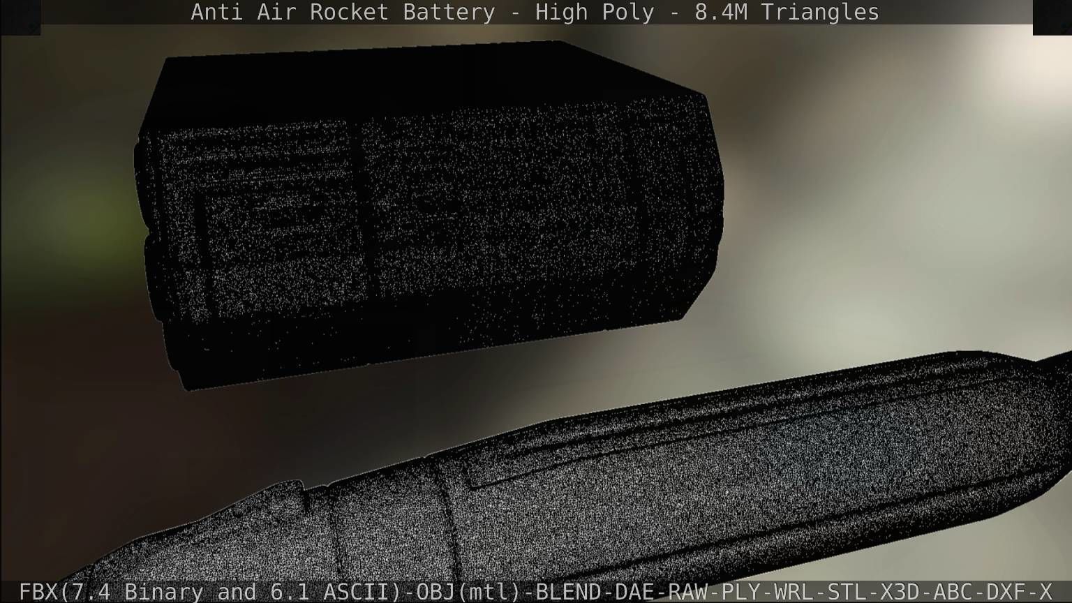 Anti Air Rocket Battery High Poly 3D model_160