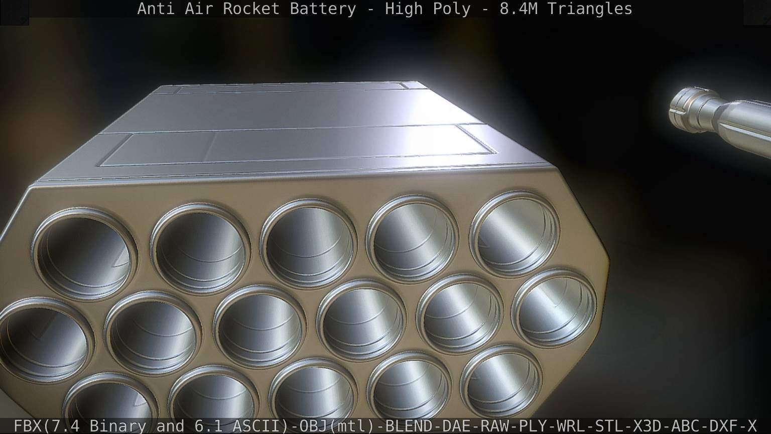 Anti Air Rocket Battery High Poly 3D model_54